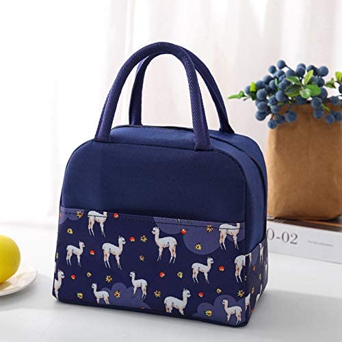 Purple Insulated Lunch Bag | Portable and Reusable (Half Print)