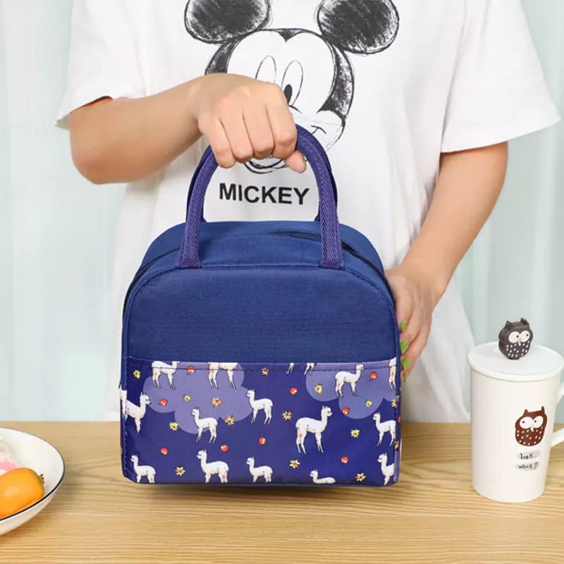 Purple Insulated Lunch Bag | Portable and Reusable (Half Print)