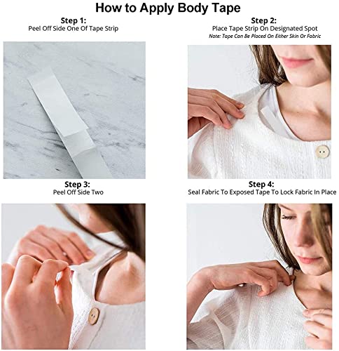 Women Fashion Tape for Clothes, Double Stick Strips – 35 Strips | Clothing & Body Tape for All Skin Tones and Fabric, Bra Tape Strips