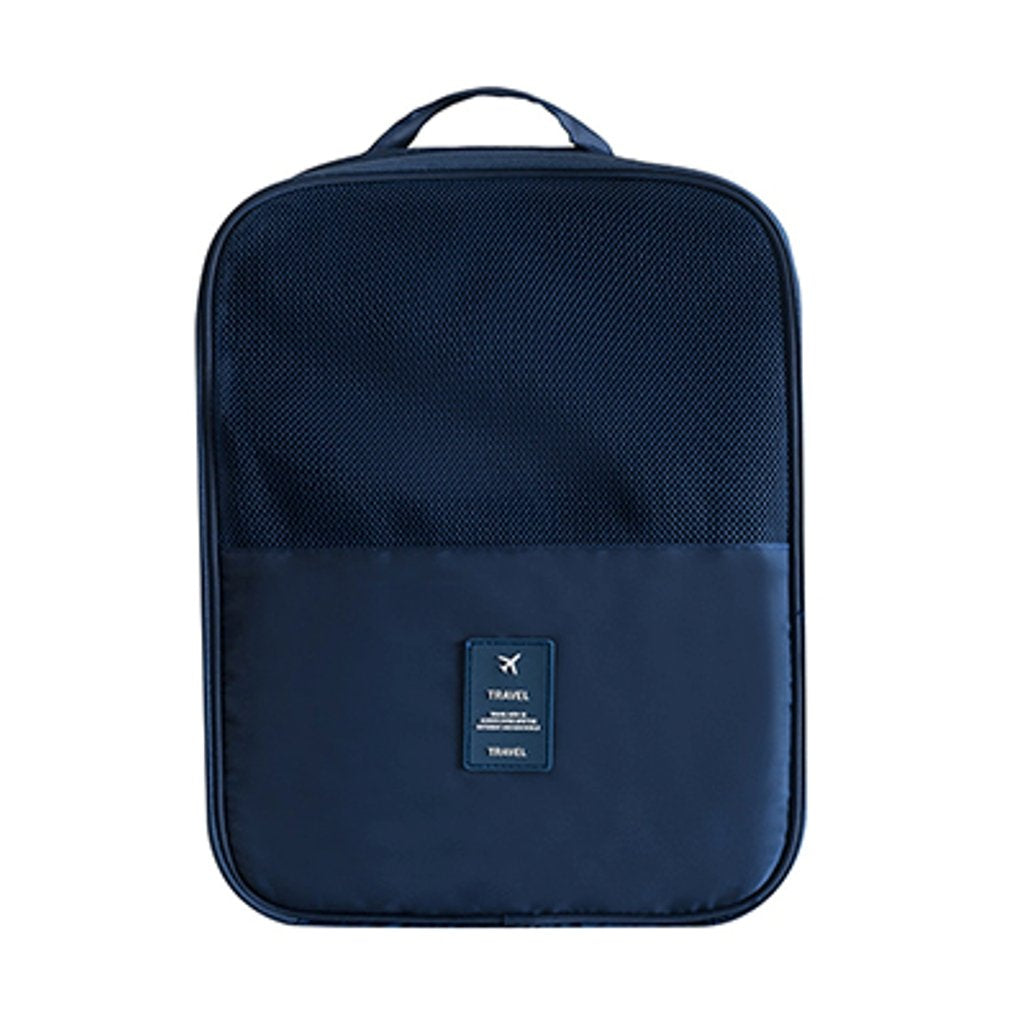 Waterproof Travel Organizer & Shoe Bag/ Pouch (Navy Blue, BG)
