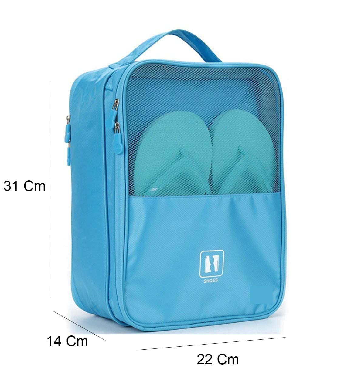 Waterproof Travel Organizer & Shoe Bag/ Pouch (Navy Blue, BG)