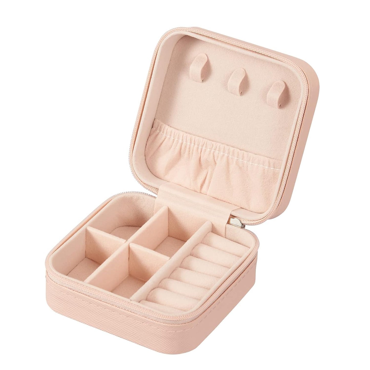 Houme Portable Jewellery Organiser with Dividers & Container for Rings, Earrings, Necklace - Pack of 2