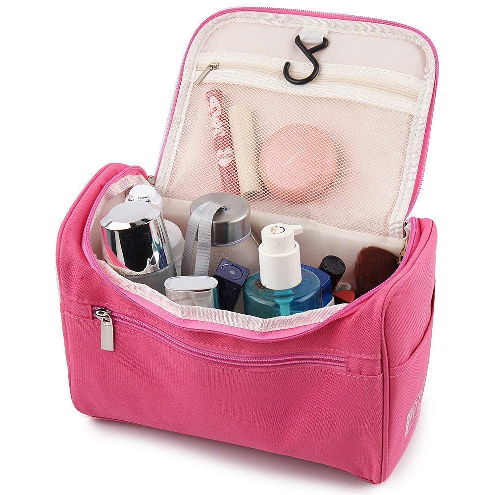 Houme Cosmetic Toiletry Bag for Women Men Pink(B1G4)