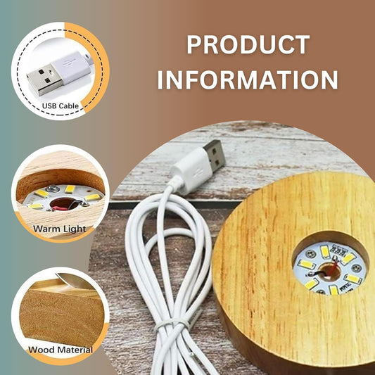 3D Crystal Ball Night Lamp with USB - Gifting Combo (Pack of 4)