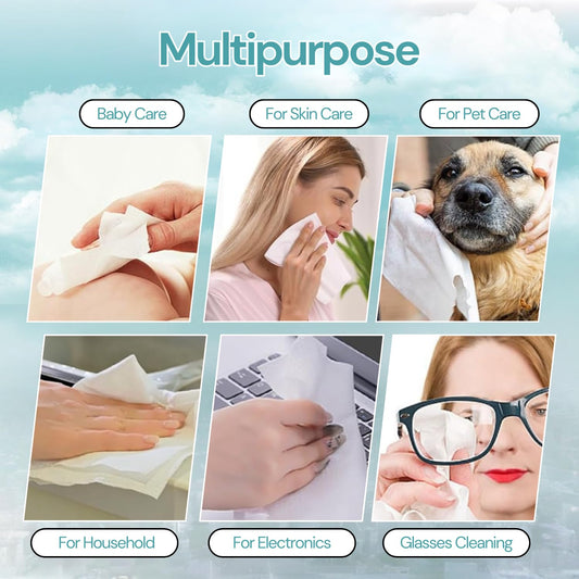 Ultra Soft Face Tissue Wipes Box | 200 sheets - 1 Box (Sale)