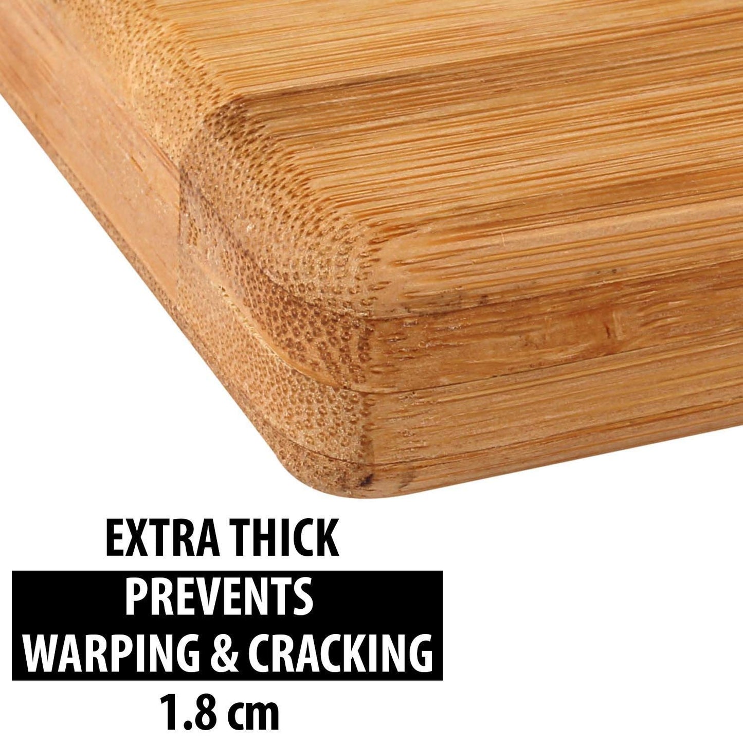 Houme Bamboo Chopping Board for Kitchen with Handle | Small - 20x30x1.8 cm