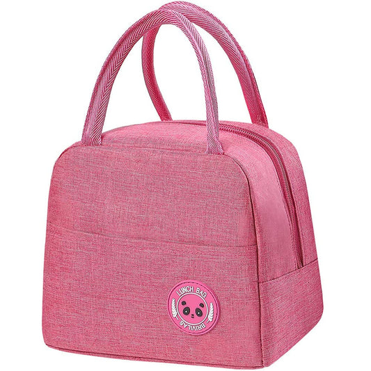 Lunch Bags Insulated For Office | Portable And Reusable (Pink + Black), 1 liter