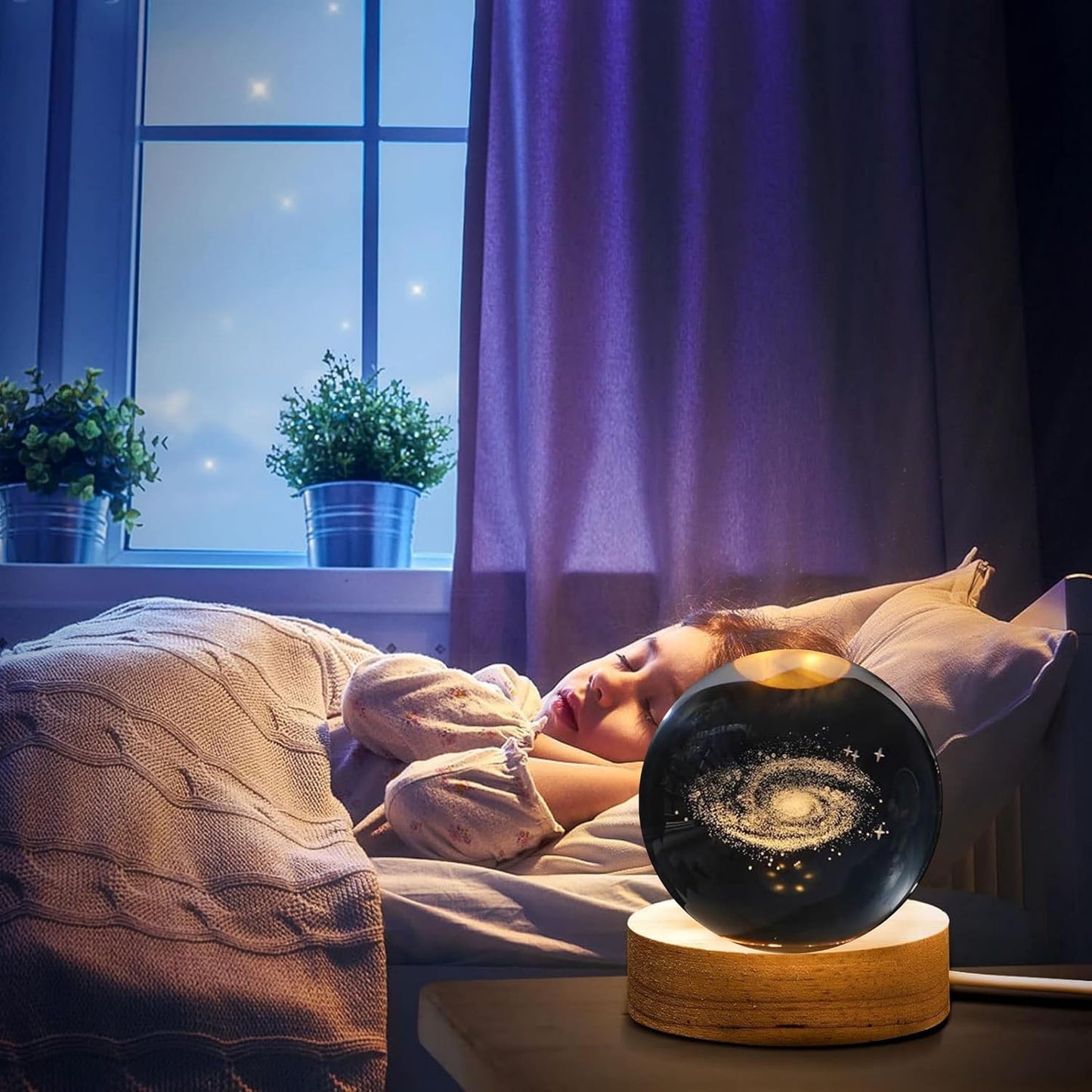 Galaxy | 3D Crystal LED Lamp with USB