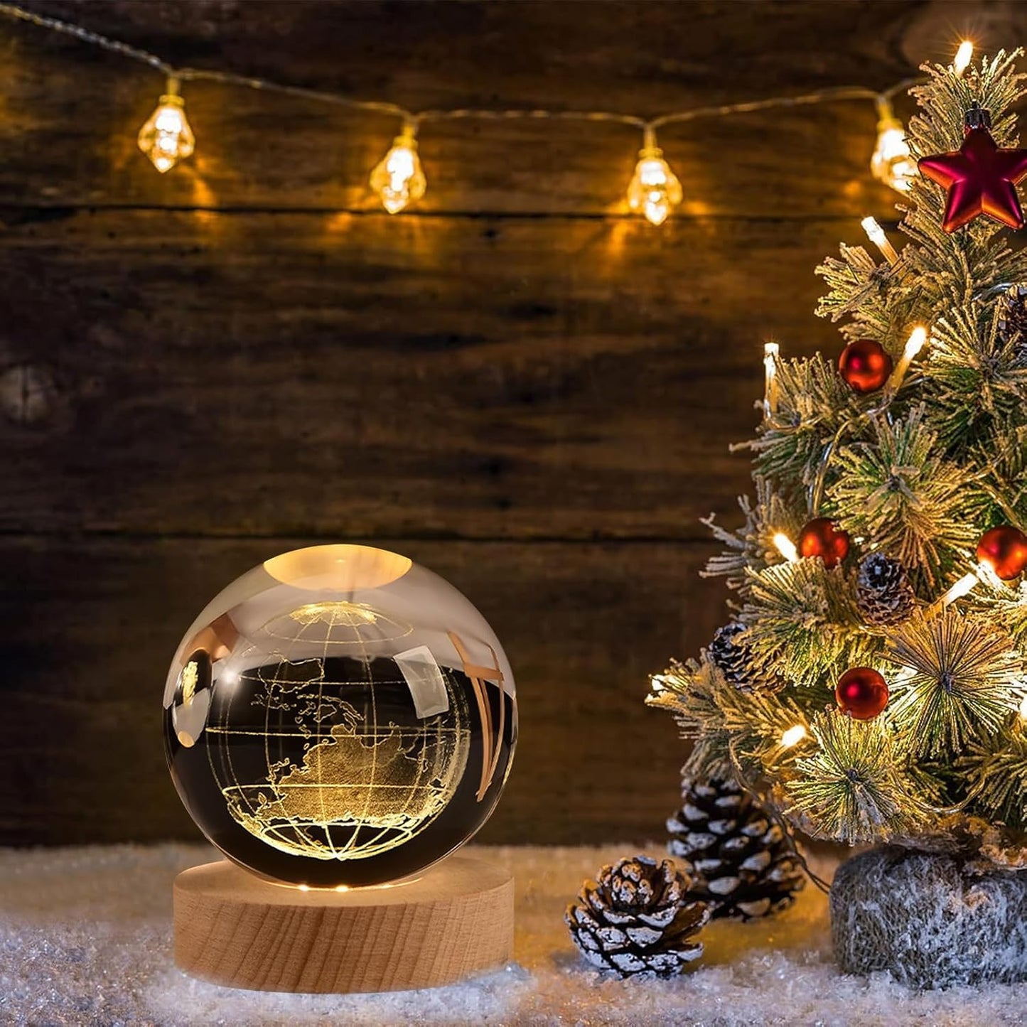 Earth | 3D Crystal LED Lamp with USB