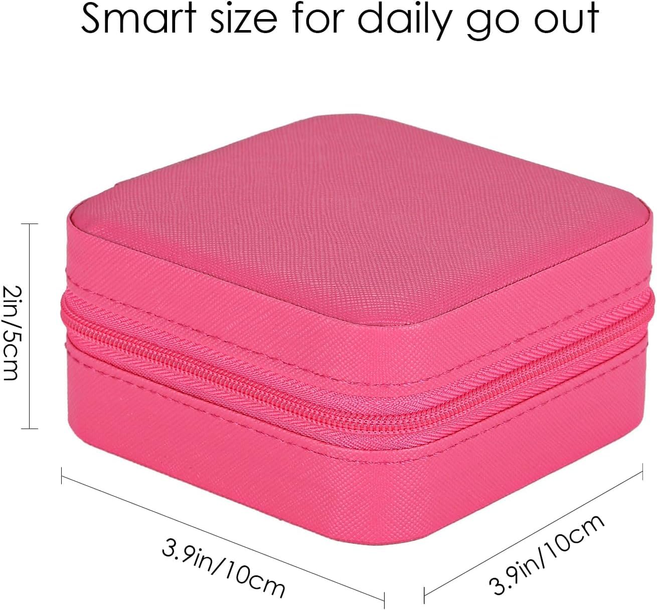 Houme Portable Jewellery Organiser with Dividers & Container for Rings, Earrings, Necklace - Pack of 2