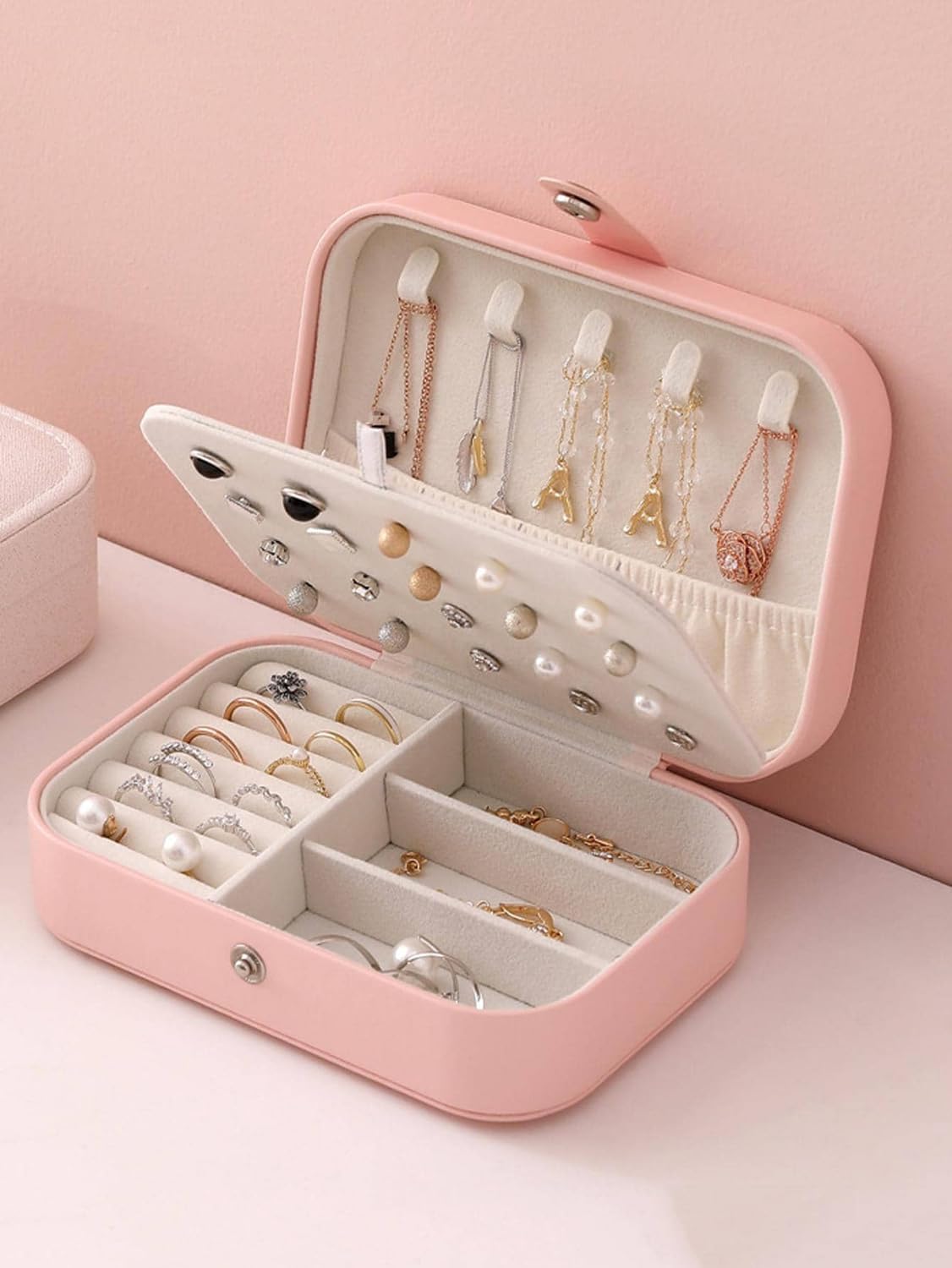 Jewellery Organisers Box PU Leather Storage Case for Rings, Earrings, Necklace Jewelry Organizer for Women | Medium