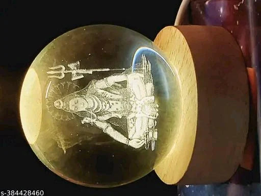 3D Lord Shiva | Crystal Globe Lamp Ball