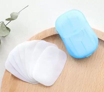 Mini Soap Paper for Hand Cleaning, School, Indoor, Outdoor, Travel, Camping (Green Colour)