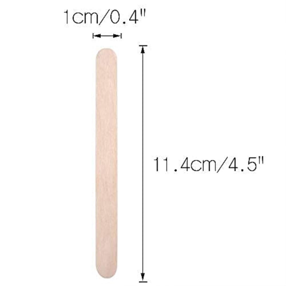 Natural Wood Ice Cream Sticks/Popsicle Sticks 100 Pcs (Ideal for Arts & Craft, DIY and School Projects)