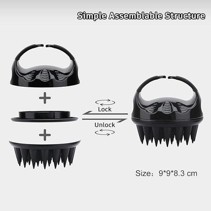 Hair Scalp Massager & Shampoo Brush BLACK