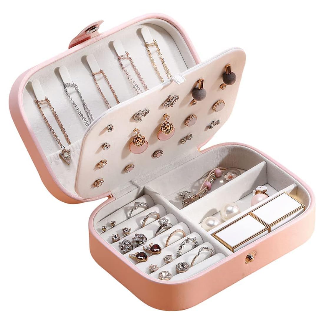 Jewellery Organisers Box PU Leather Storage Case for Rings, Earrings, Necklace Jewelry Organizer for Women | Medium