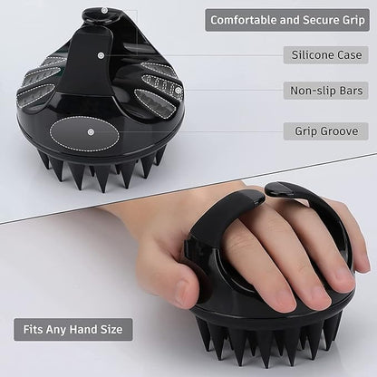 Hair Scalp Massager & Shampoo Brush BLACK