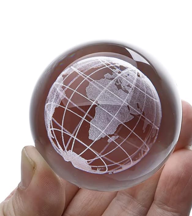 Houme Earth crystal ball night lamp, warm white USB night light