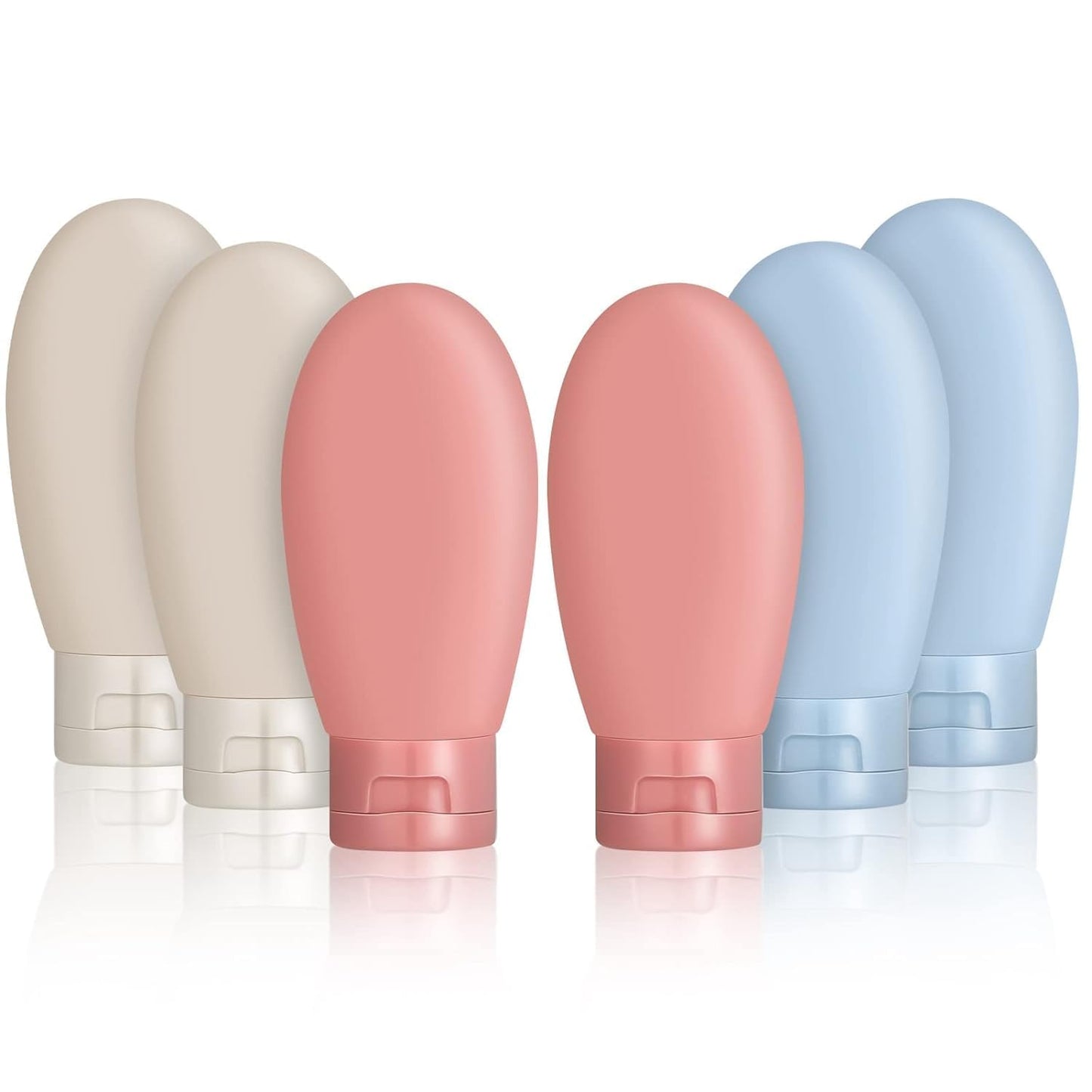 Refillable Travel Bottles for Cream, Shampoo Hand Wash, Lotion with Zip Pouch (60 ML*3)