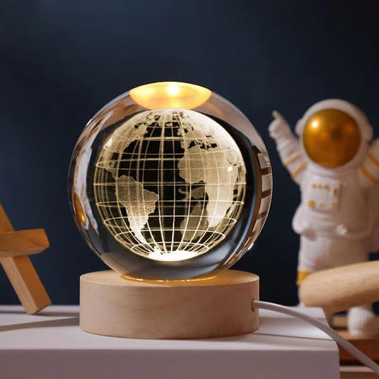 Earth | 3D Crystal LED Lamp with USB