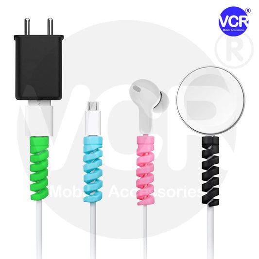 Spiral Cable Protector for all Types of Wires - Chargers - 4 Pieces in 1 Pack