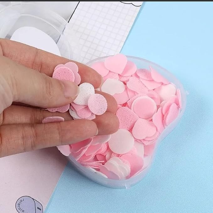 Scented Soft Paper Soap in Apple Shape Box, for Toilet, Outdoor, Travel, School, College (Assorted/Random Color)