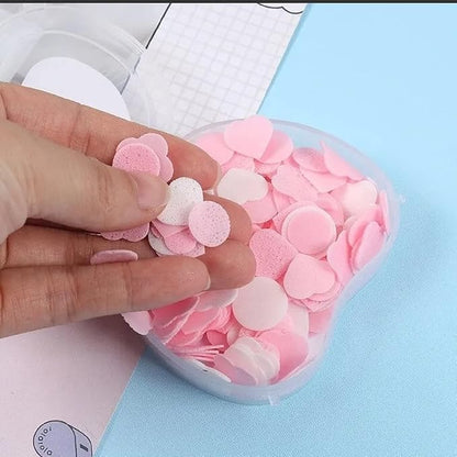 Scented Soft Paper Soap in Apple Shape Box, for Toilet, Outdoor, Travel, School, College (Assorted/Random Color)