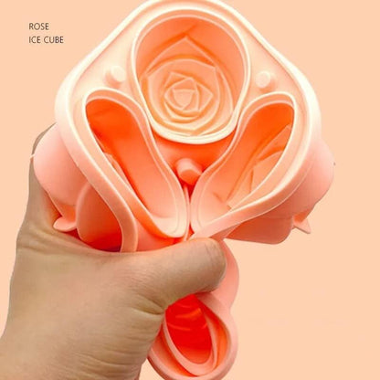 Rose Shape Ice Cube Tray and Mold  Reusable Best for Freezer