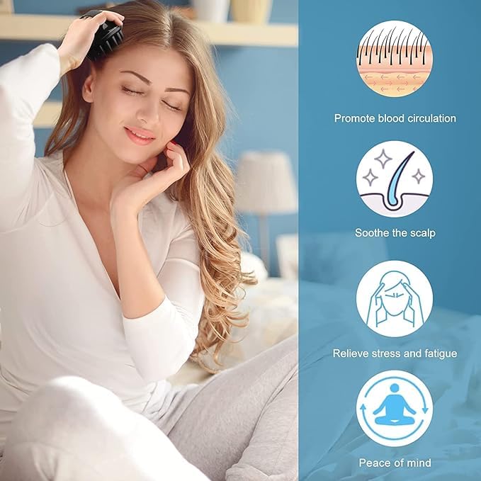 Hair Scalp Massager & Shampoo Brush BLACK