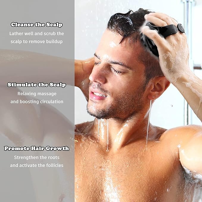 Hair Scalp Massager & Shampoo Brush BLACK