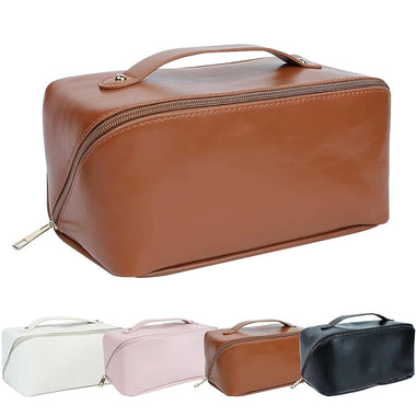 Women's Makeup & Cosmetic Travel Bag with Handle & Divider