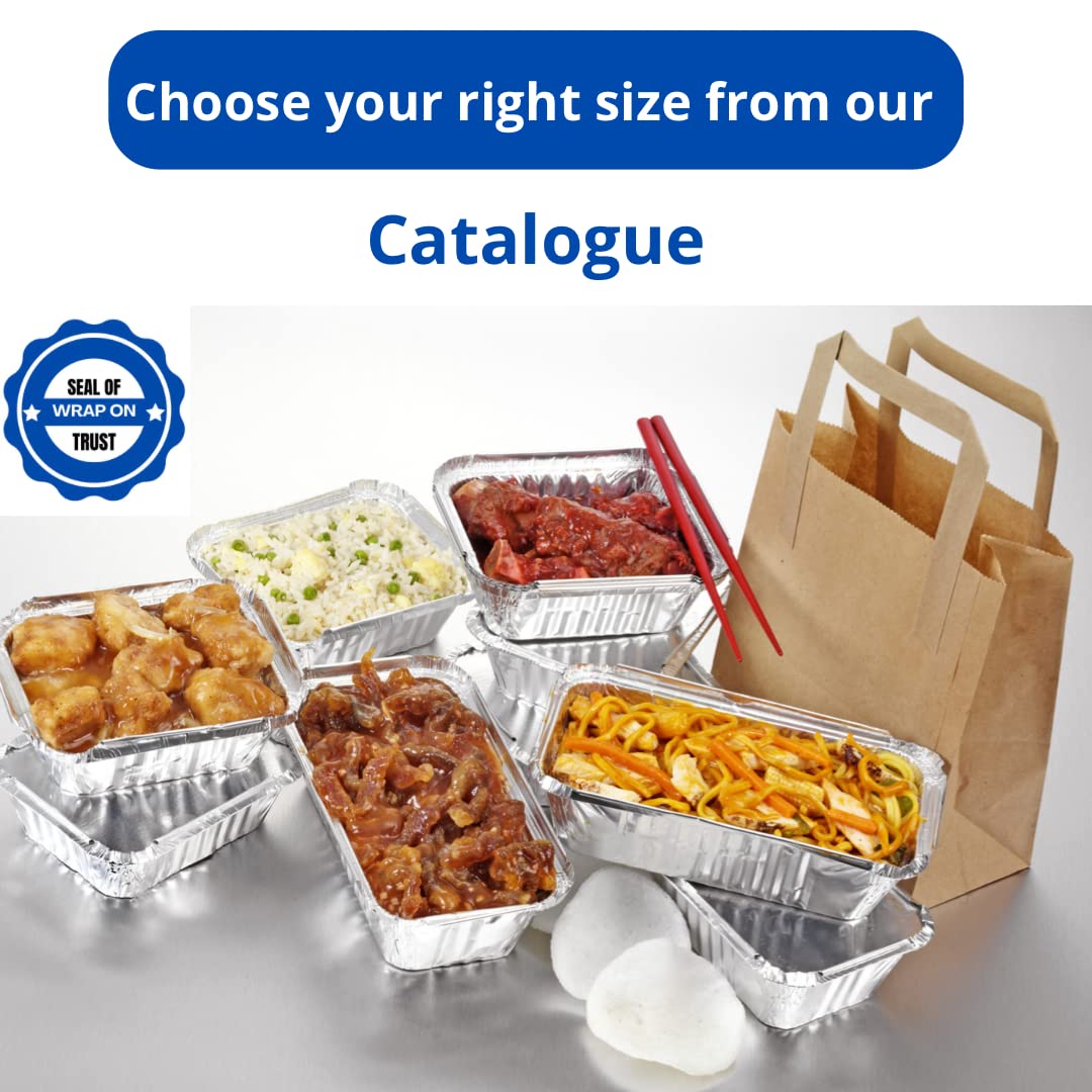 Houme Aluminium disposable Foil Containers with Lid Covers 660ml *25 Pcs