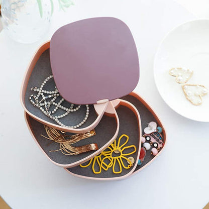 Rotating Jewellery Organizer, 4 Layer with Built-in Mirror for women & girls