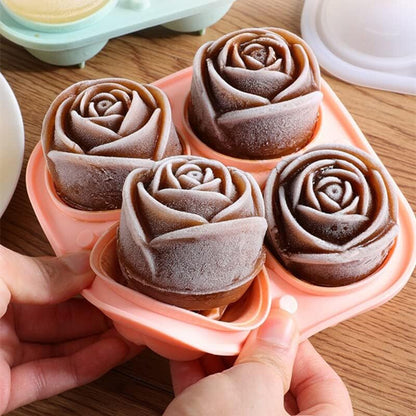 Rose Shape Ice Cube Tray and Mold  Reusable Best for Freezer