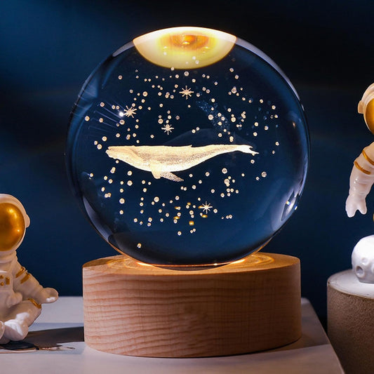 Whale | 3D Crystal LED Lamp with USB