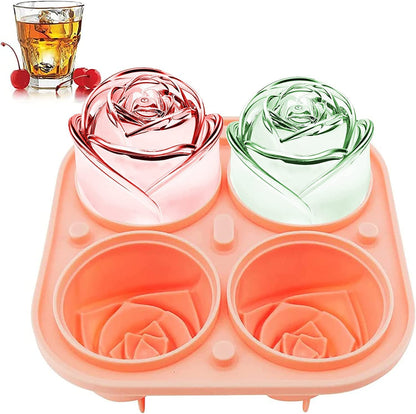 Rose Shape Ice Cube Tray and Mold  Reusable Best for Freezer
