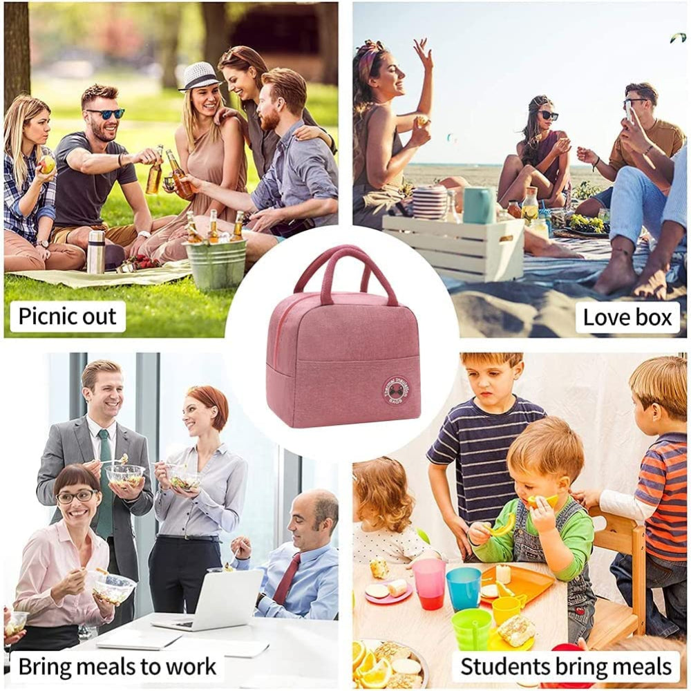 Lunch Bags Insulated For Office | Portable And Reusable (Pink), 1 liter