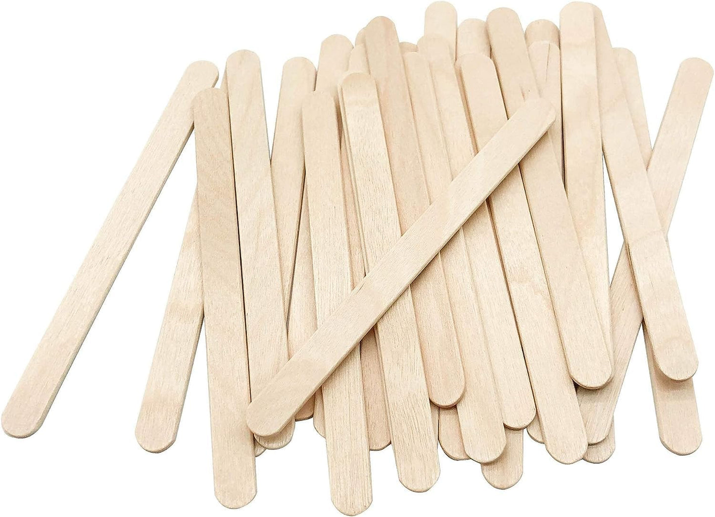 Natural Wood Ice Cream Sticks/Popsicle Sticks 100 Pcs (Ideal for Arts & Craft, DIY and School Projects)