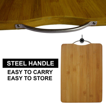 Houme Bamboo Chopping Board for Kitchen with Handle | Small - 20x30x1.8 cm