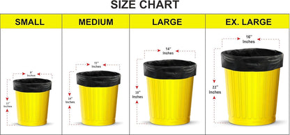 Houme - Premium Garbage Bags Size 24 X 32 Inches (Large) | 45 Bags (3 Rolls)