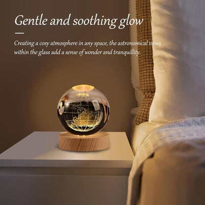 Earth | 3D Crystal LED Lamp with USB