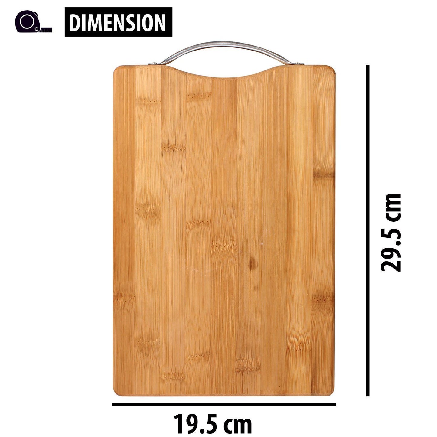 Houme Bamboo Chopping Board for Kitchen with Handle | Small - 20x30x1.8 cm