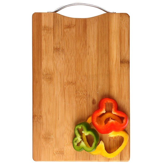 Houme Bamboo Chopping Board for Kitchen with Handle | Small - 20x30x1.8 cm