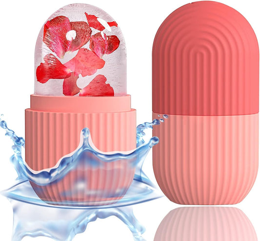 Ice Face Roller for Eyes, Neck Massage Remove Dark Circle (Pink)
