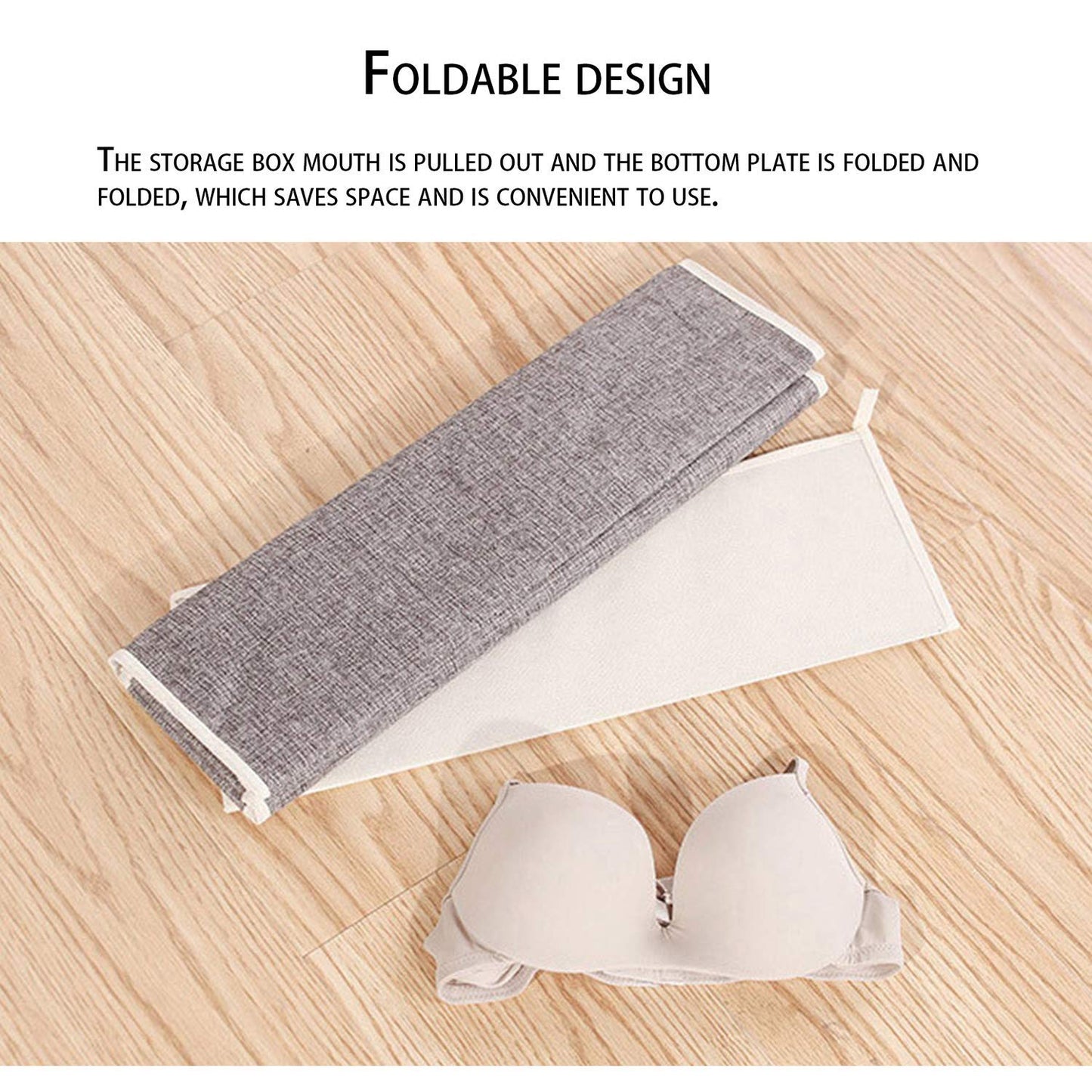 Innerwear Organizer 16+1 Compartment Non-Smell Non Woven Foldable Fabric Storage Box | Grey