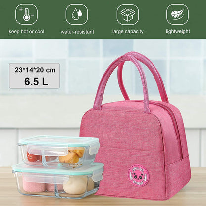 Lunch Bags Insulated For Office | Portable And Reusable (Pink), 1 liter