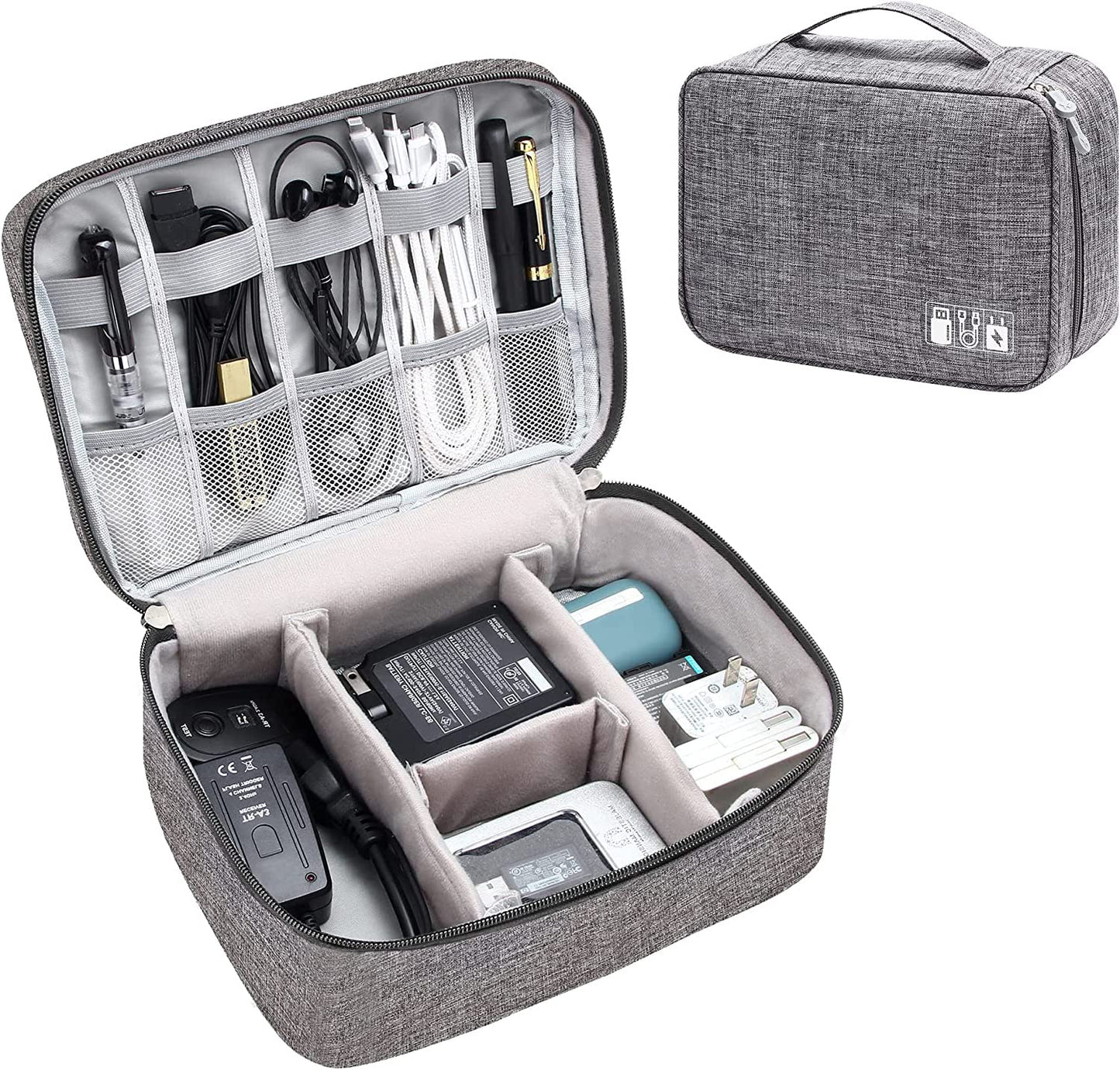 Electronics Accessories Organizer/Travel Gadget Bag For Cables, Plug And More (Black)