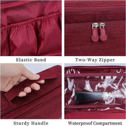 5 compartment Travel Organizer Bag for Storage of Bra, Panty, Underwear, Cosmetics, Toiletry Bag
