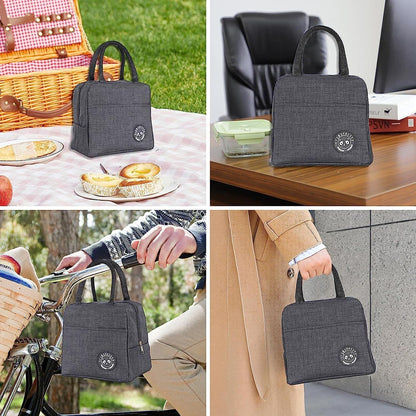 Lunch Bags Insulated For Office | Portable And Reusable (Grey), 1 liter