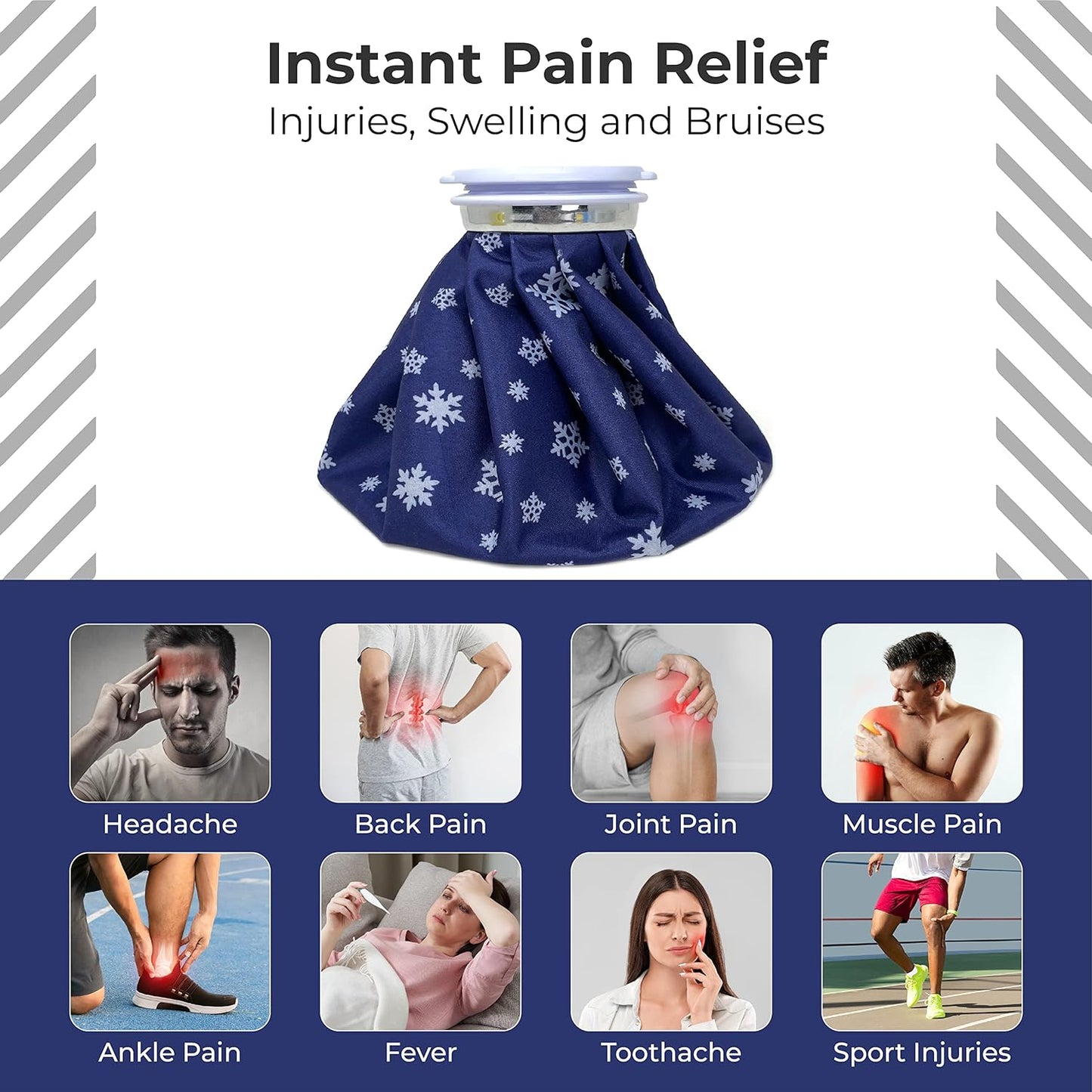 Houme Ice bag for Pain Relief Cold Therapy (9 Inch for Adults)
